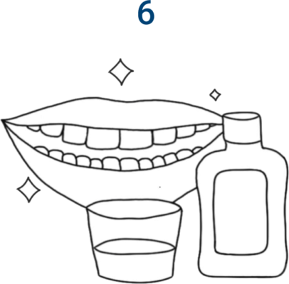 Oral hygiene routine. Icon