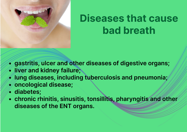 A list of diseases that cause bad breath