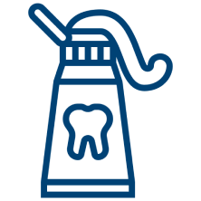 Disadvantages of complete dentures. Icon