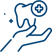 Benefits of complete dentures. Icon