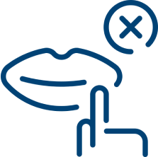 Disadvantages of complete dentures. Icon