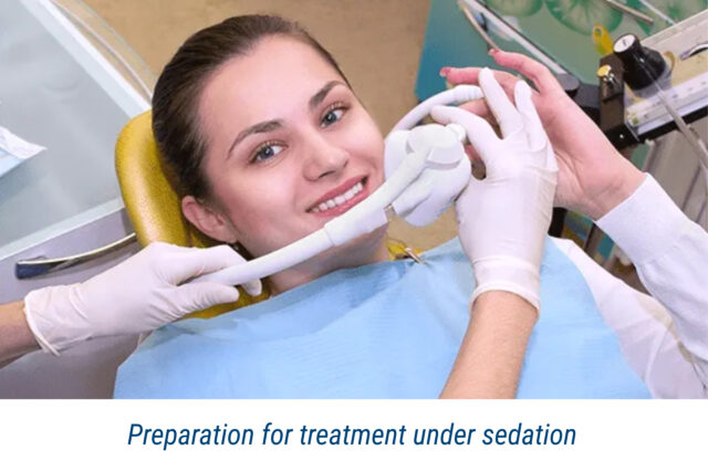 Preparation for treatment under sedation